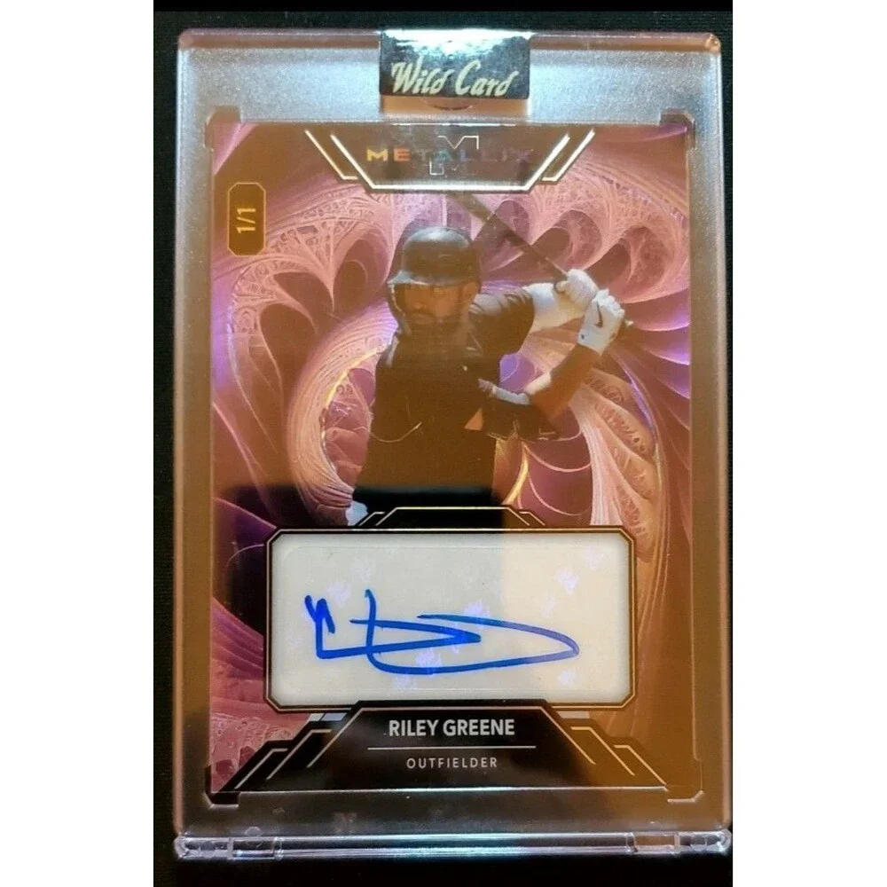 Riley Greene 2023 Wild Card 1/1 Auto Baseball Card2024 WildCard Metalix Autograp